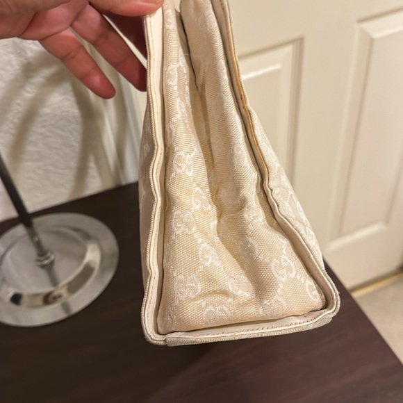 Gucci Monogram Handbag with Bamboo Handles - Picture 6 of 11